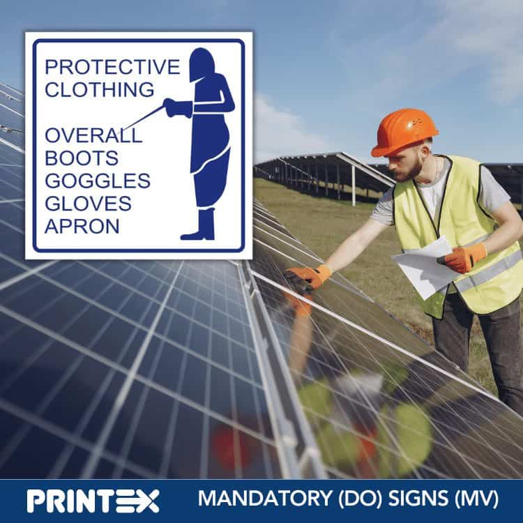 PROTECTIVE CLOTHING SAFETY SIGN (M083)
