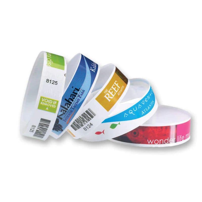 Paper Tyvek Wristbands Full Colour print