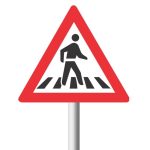 Pedestrian Crossing road sign (W306)