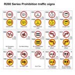 R200 Series Prohibition traffic signs