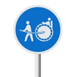 Rickshaws Only road sign (R128)