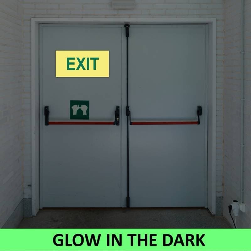 SABS Exit (Green) photoluminescent safety sign (E6A)