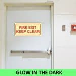 Fire Exit Keep Clear photoluminescent sign