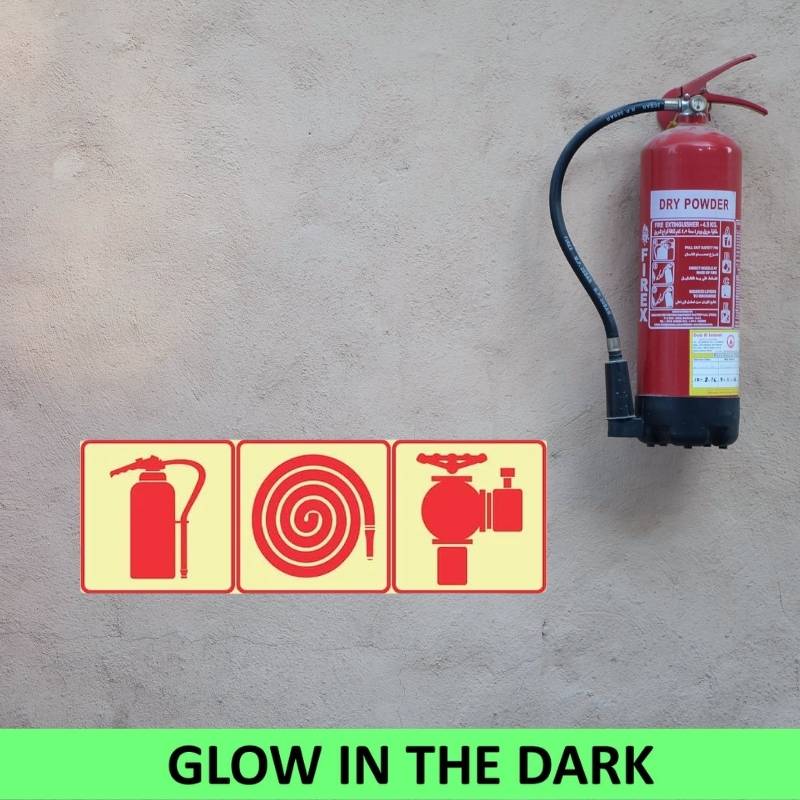 SABS Fire Extinguisher, Fire Hose Reel And Fire Hydrant photoluminescent sign (F23)