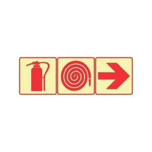 SABS Red Exit Photoluminescent Safety Sign
