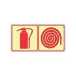 SABS Fire Extinguisher and Hose Reel photoluminescent safety sign (F22)