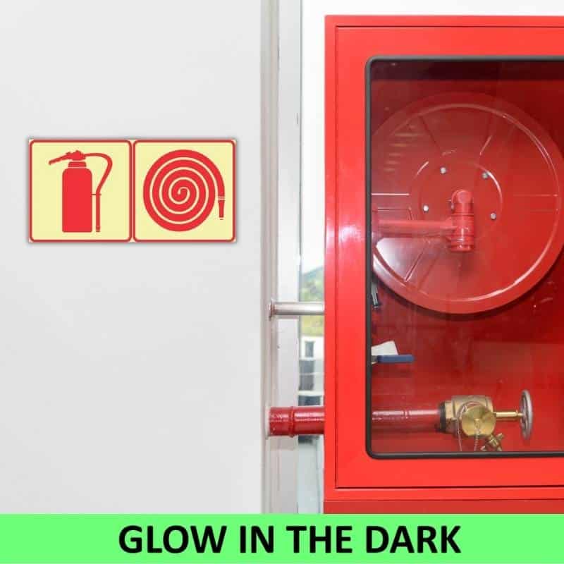 SABS Fire Extinguisher and Hose Reel photoluminescent safety sign (F22)