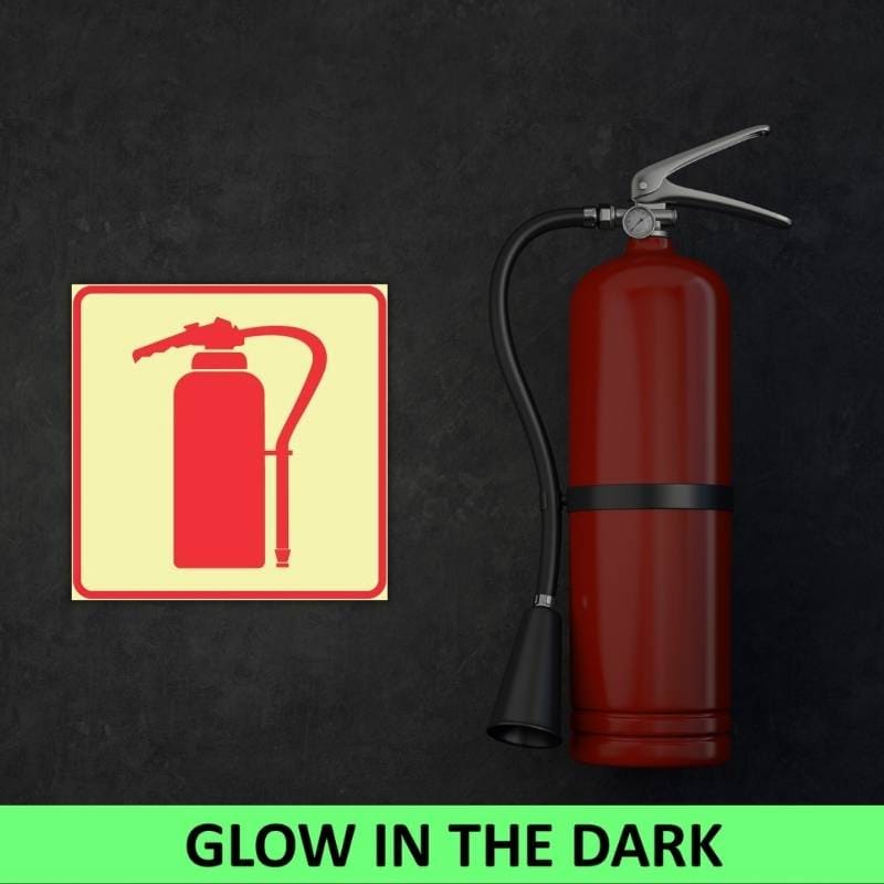 SABS Fire Extinguisher photoluminescent (glow in the dark) safety sign (F28)