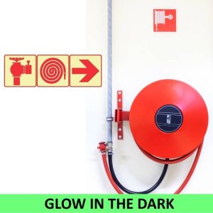 SABS Fire Hydrant, Fire Hose Reel And Red Arrow Right photoluminescent sign (F9) (3)