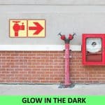 SABS Fire Hydrant and Arrow Right Photoluminescent safety sign (F21)