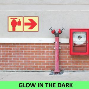 SABS Fire Hydrant and Arrow Right Photoluminescent safety sign (F21)