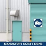 SABS Foot Protection Against Crushing Shall Be Worn safety sign (MV7)