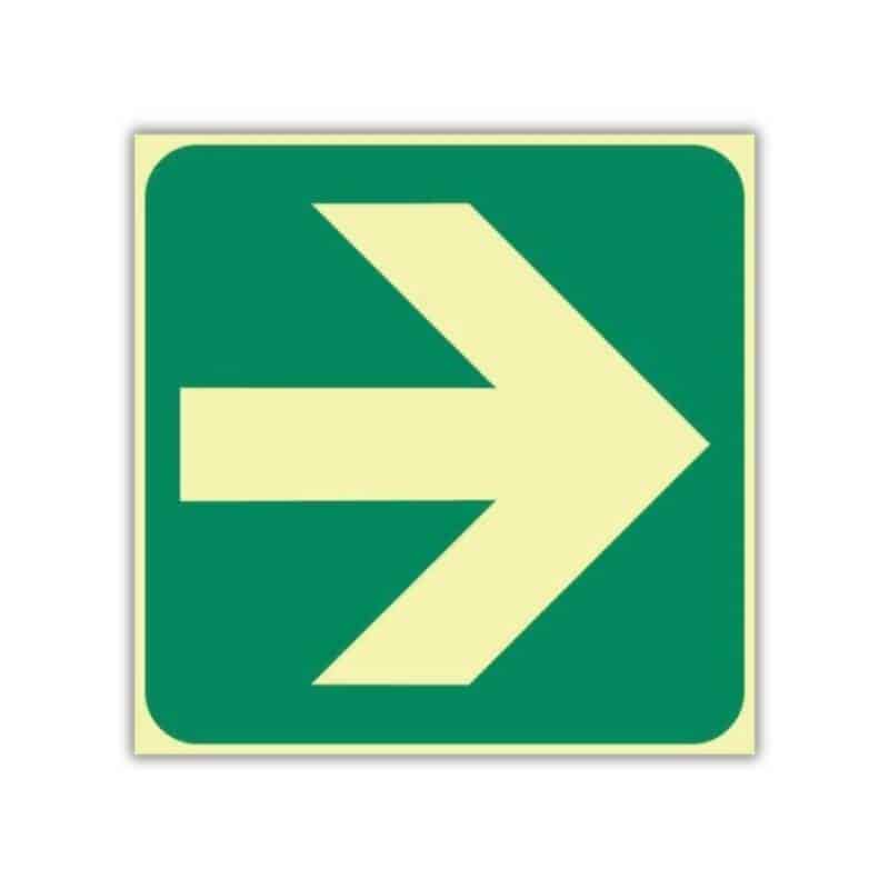 SABS General direction green arrow photoluminescent (E23)