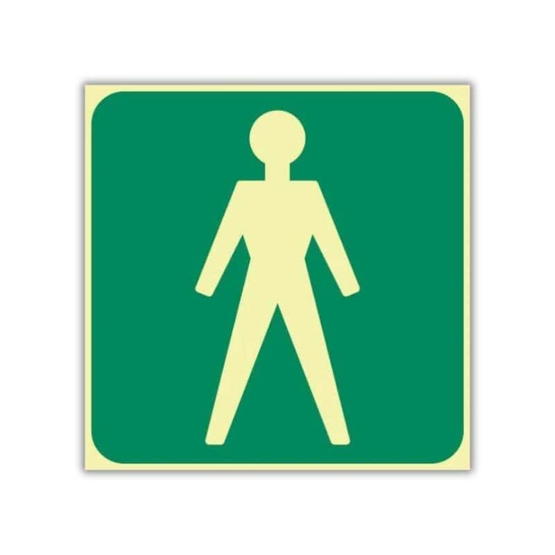 SABS Gents toilet photo luminescent safety sign (E26)