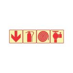 Arrow Fire Extinguisher Hose Reel + Fire Hydrant Sign
