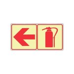 SABS Arrow Left + Fire Extinguisher Photoluminescent Sign (F16)