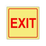 SABS Red Exit Photo Luminescent (glow in the dark) safety sign (EXIPLV)