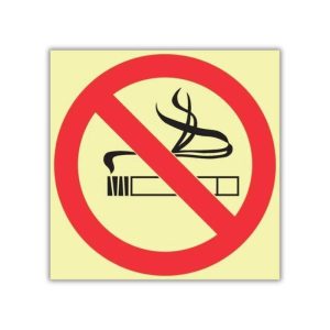 SABS Smoking Prohibited photoluminescent (glow in the dark) safety sign (F27)