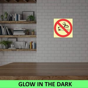 SABS Smoking Prohibited photoluminescent (glow in the dark) safety sign (F27) (2)