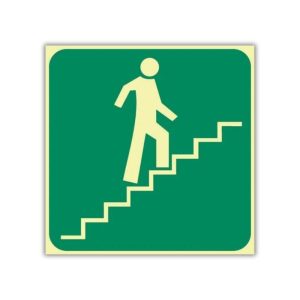 SABS Stairs Going Up (Right) Photoluminescent Sign (E8)