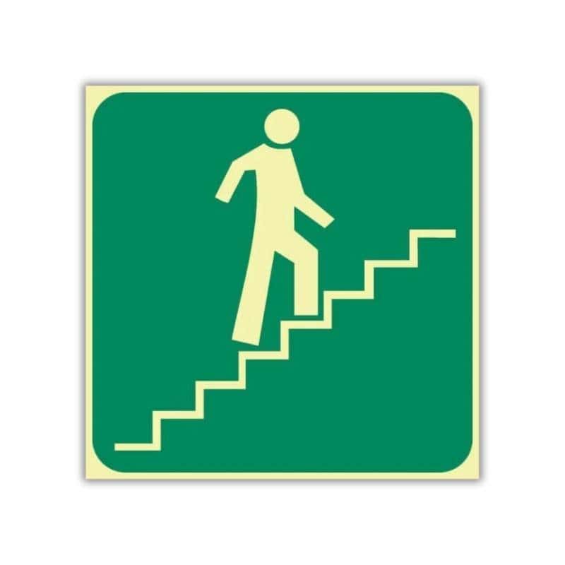 SABS Stairs Going Up (Right) Photoluminescent Sign (E8)