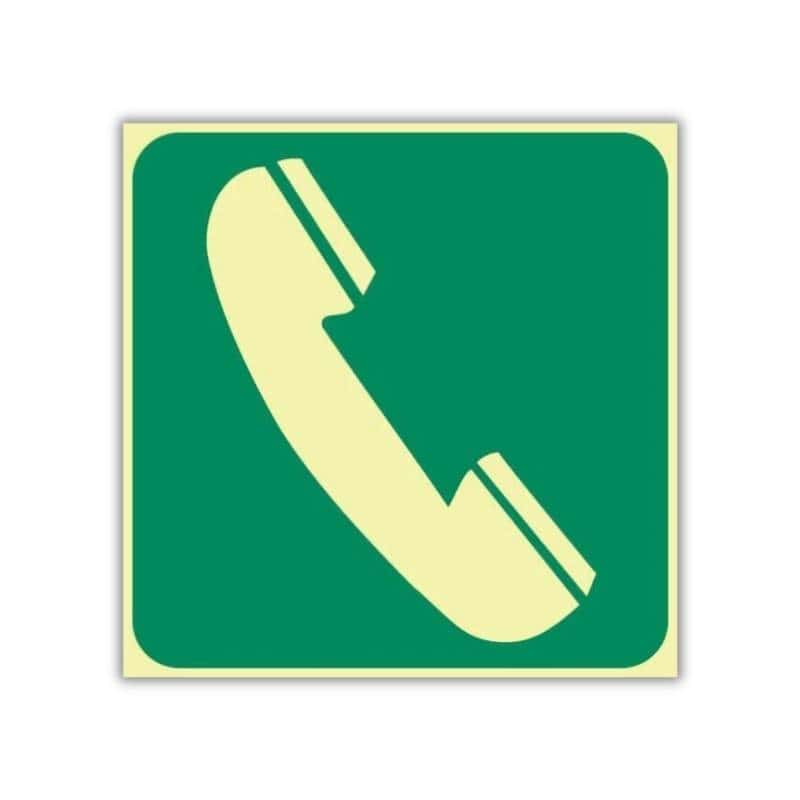SABS Telephone photoluminescent sign (E20)