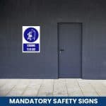 Screening to be used safety sign (MV015 A)
