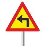 Sharp Curve (Left) Temporary road sign (TW205)