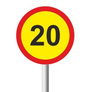 Temporary Speed Limit road sign (TR201) 20