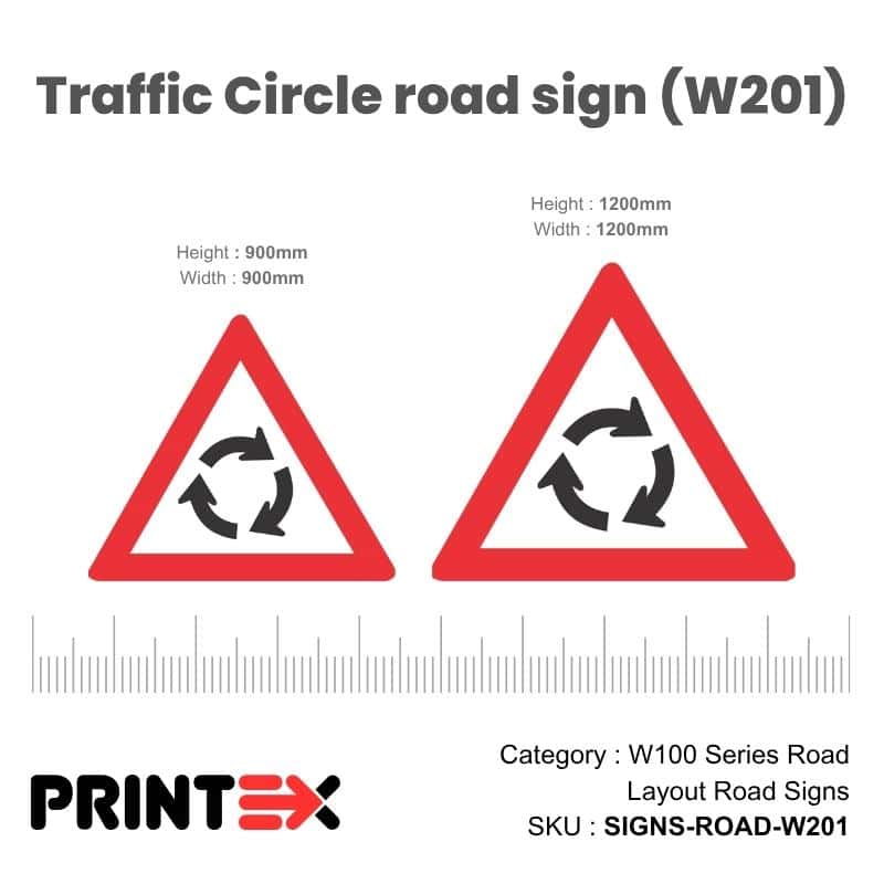 Traffic Circle Road Sign (W201)