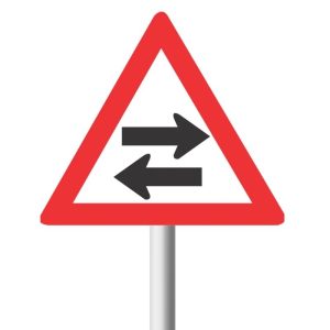 Two - Way Traffic Cross-Road Road Sign (W213)