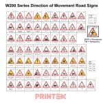 W200 Series Direction of Movement Road Signs