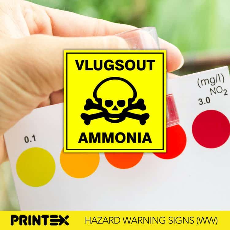 WARNING _ AMMONIA SAFETY SIGN (HW22)