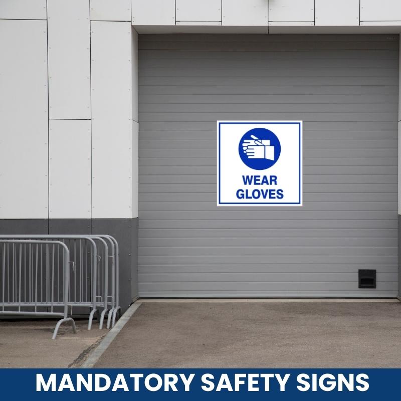 Wear Gloves Safety Sign (M12) - Image 2
