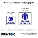 Wear Ear Protection Safety Sign (M11)