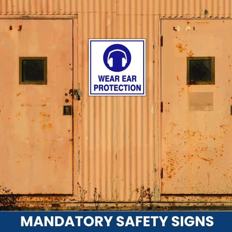 Wear Ear Protection Safety Sign (M11)