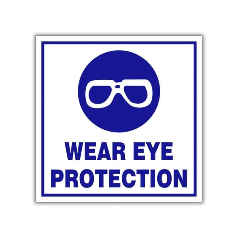 Wear eye protection safety sign (M10)