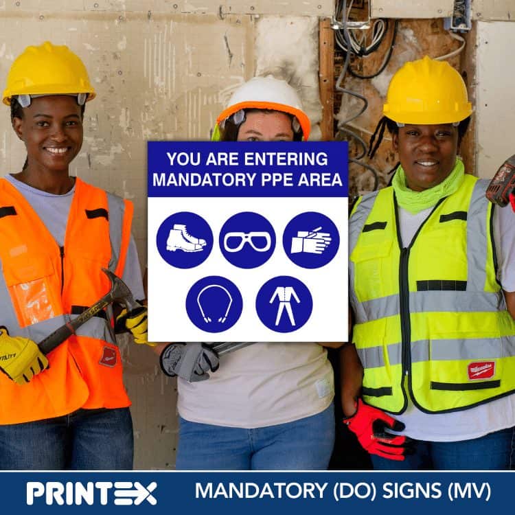 YOU ARE ENTERING MANDATORY PPE AREA SAFETY SIGN (M098)