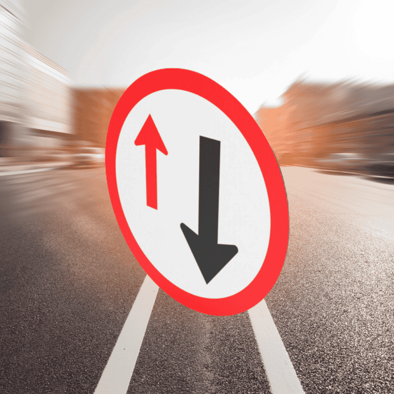 Yield To Oncoming Traffic Sign