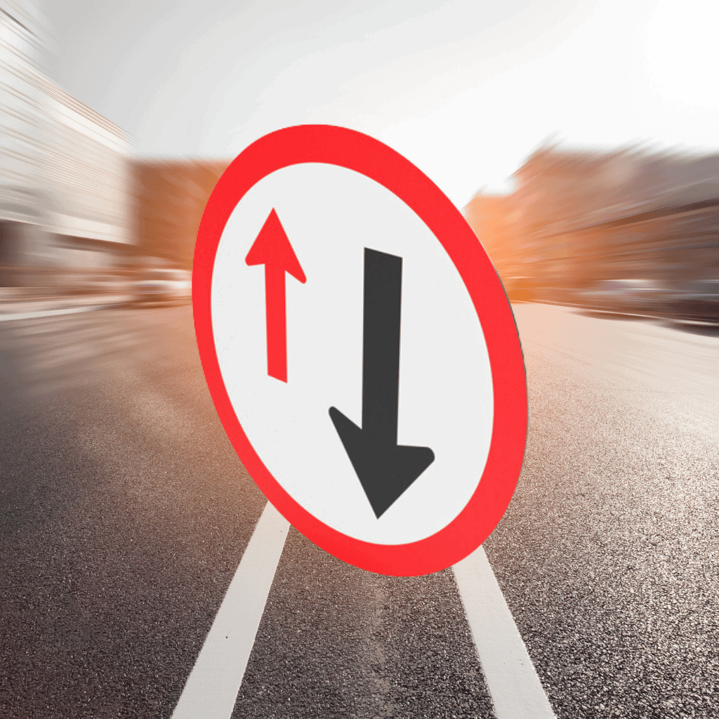 Yield To Oncoming Traffic Sign