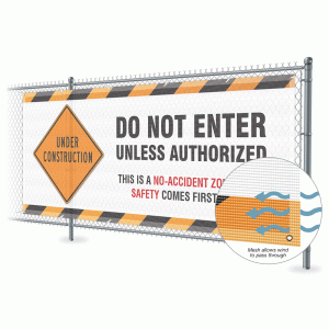 3mx1.8m Mesh Fence Banner