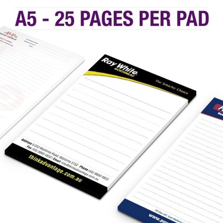 Custom Printed A5 Notepads