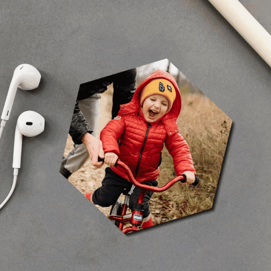 Hexagon Photo Fridge Magnets