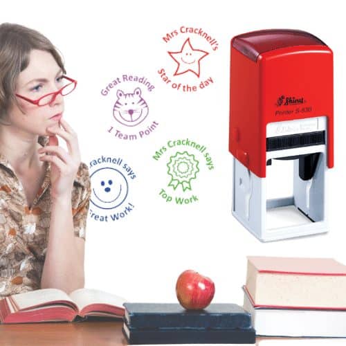 Shiny Teacher Stamps 32x32mm