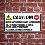 Caution Scaffolding Sign