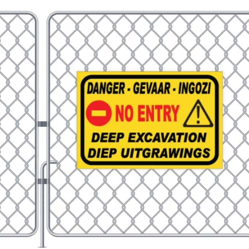 Danger Deep Excavation Sign