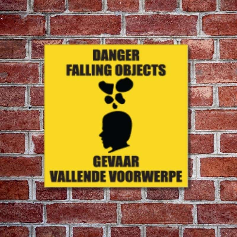 Danger Falling Objects Sign