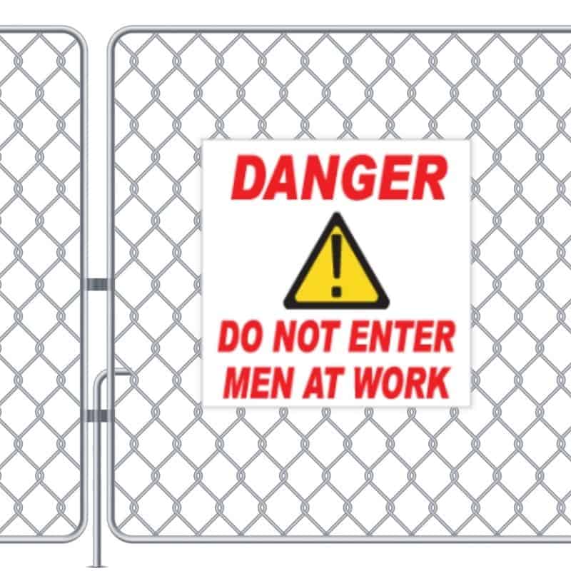 Danger Men At Work Sign