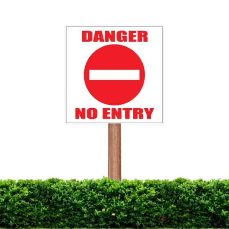 Danger No Entry Sign