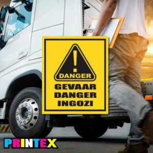 Danger Vehicle Sticker